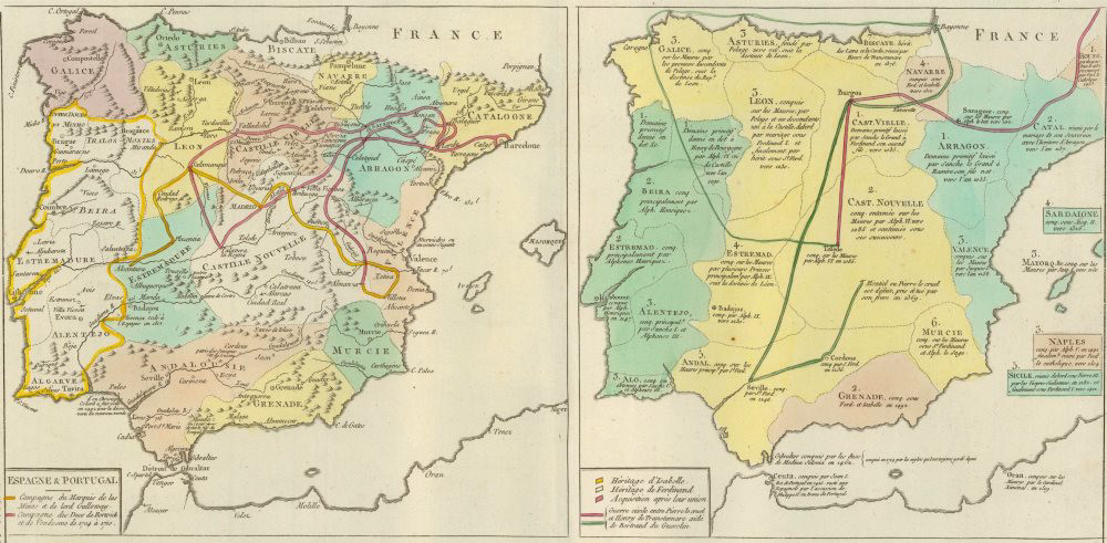 Geographie Physique et Politique de L Espagne et du Portugal LE SAGE ...